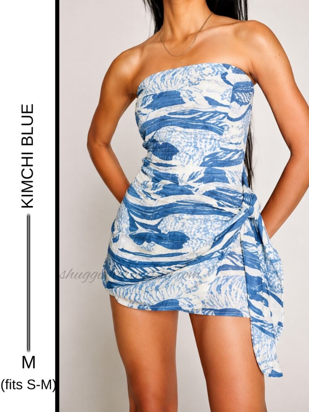 MSRP $69 | Kimchi Blue Natasha Linen Strapless Romper Dress Size M  Tiger Print✨